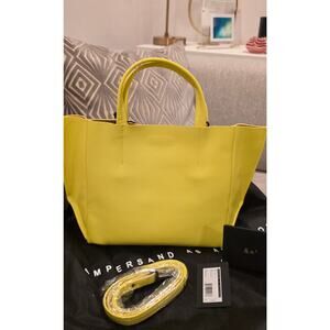 Ampersand as Apostrophe Half Tote in Neon Yellow NWT